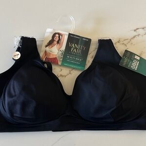 Vanity Fair Women's Beauty Back Black Bra Large NWT